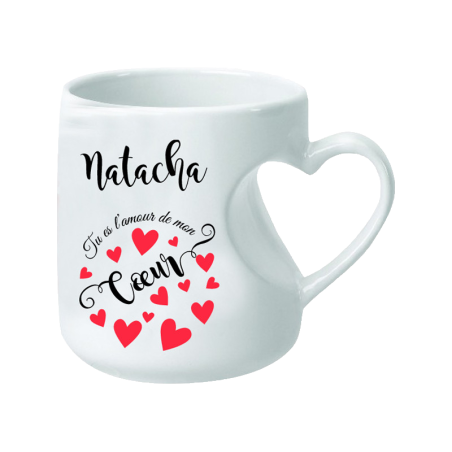 Mug anse coeur